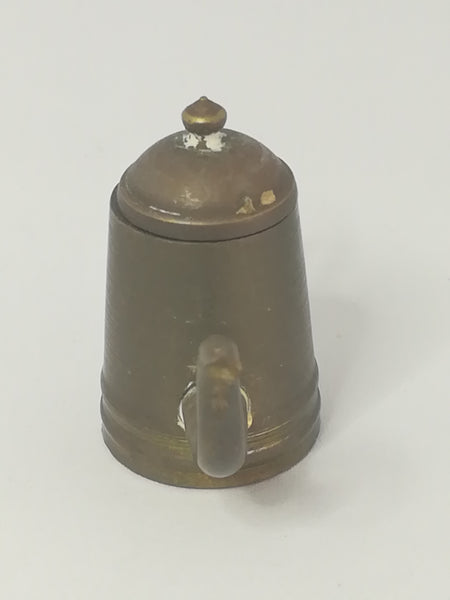 Miniature Coffee Pot with Lid Brass (Miniature, suitable for printer's tray)
