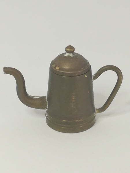 Miniature Coffee Pot with Lid Brass (Miniature, suitable for printer's tray)