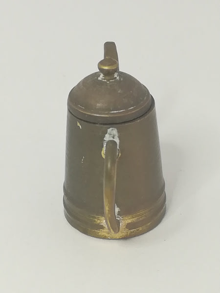 Miniature Coffee Pot with Lid Brass (Miniature, suitable for printer's tray)