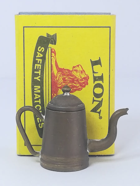 Miniature Coffee Pot with Lid Brass (Miniature, suitable for printer's tray)