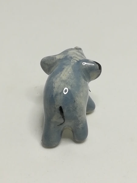 Miniature Ceramic Glazed Blue & White Elephant (Miniature, suitable for printer's tray)