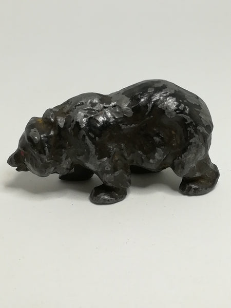 Miniature Ceramic Silver & Black Bear Red Eyes (Miniature, suitable for printer's tray)