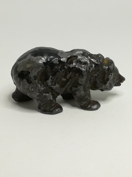 Miniature Ceramic Silver & Black Bear Red Eyes (Miniature, suitable for printer's tray)