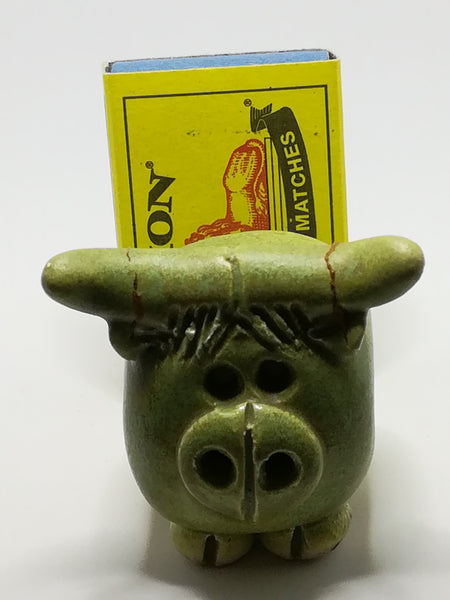 Miniature Ceramic Jade Cow Unique Horns (Miniature, suitable for printer's tray)