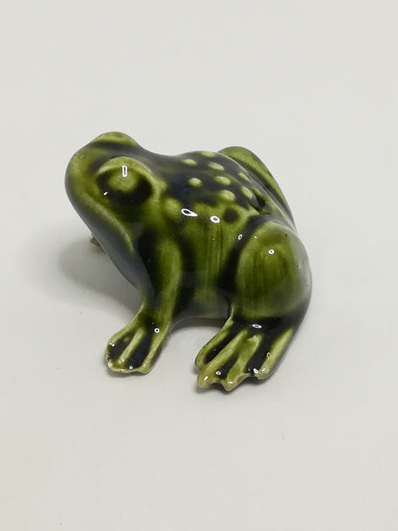 Miniature Ceramic Dark Green Frog (Miniature, suitable for printer's tray)