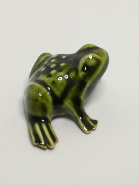 Miniature Ceramic Dark Green Frog (Miniature, suitable for printer's tray)