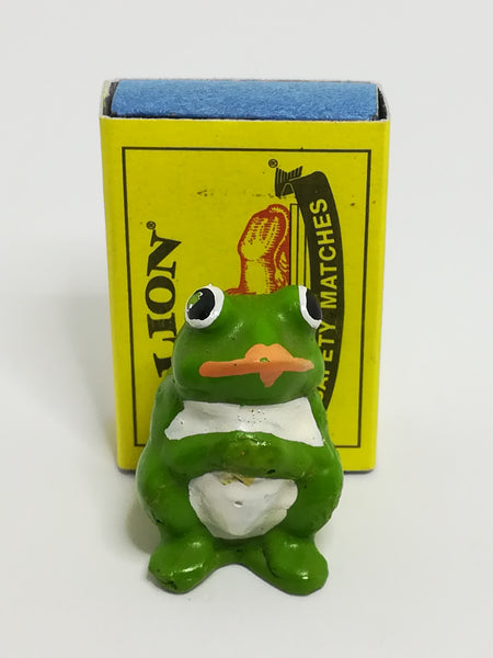 Miniature Ceramic Light Green & White Frog Black Eyes (Miniature, suitable for printer's tray)