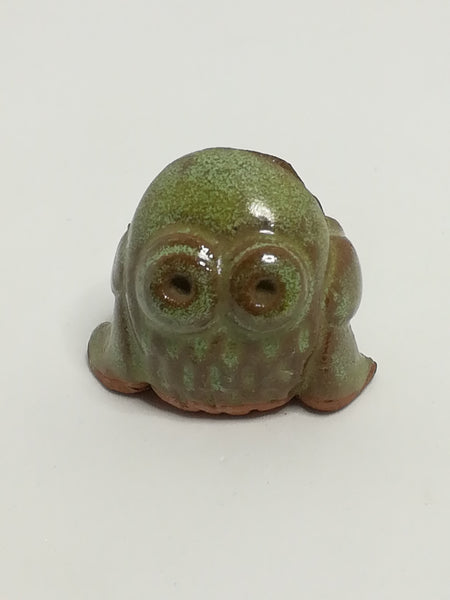 Miniature Ceramic Dark Green Frog Huge Smile (Miniature, suitable for printer's tray)