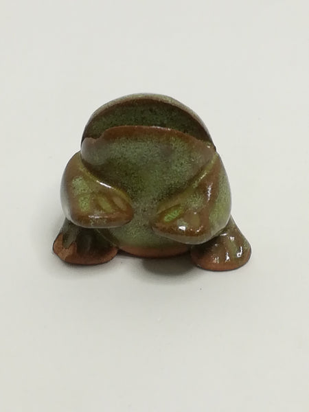 Miniature Ceramic Dark Green Frog Huge Smile (Miniature, suitable for printer's tray)