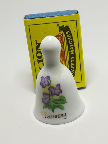 Miniature Ceramic White Bell Flower Painting (February) (Miniature, suitable for printer's tray)