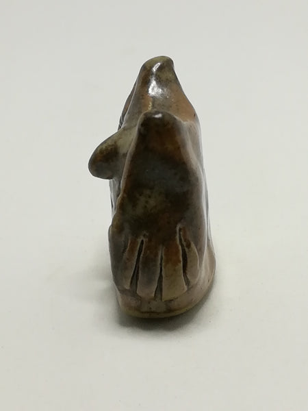 Miniature Ceramic Dark Brown Owl (Clay) (Miniature, suitable for printer's tray)