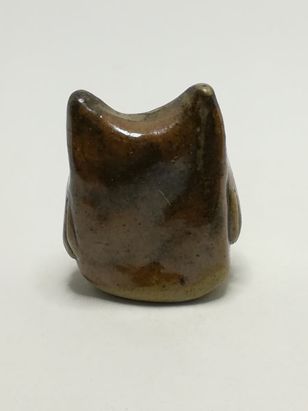 Miniature Ceramic Dark Brown Owl (Clay) (Miniature, suitable for printer's tray)