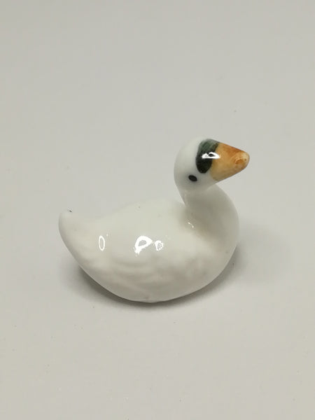 Miniature Porcelain White Duck (Miniature, suitable for printer's tray)