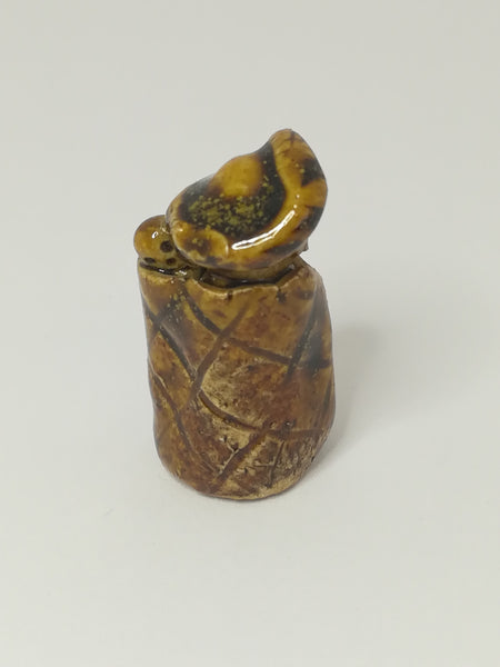 Miniature Mother & Child Ceramic Glaze Brown (Miniature, suitable for printer's tray)