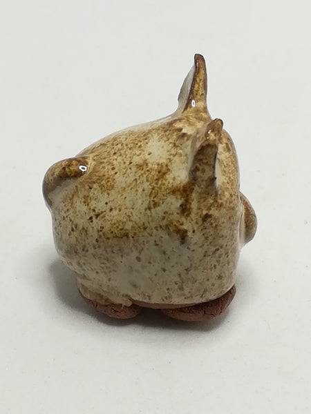 Miniature Ceramic Brown & White Pig (Miniature, suitable for printer's tray)