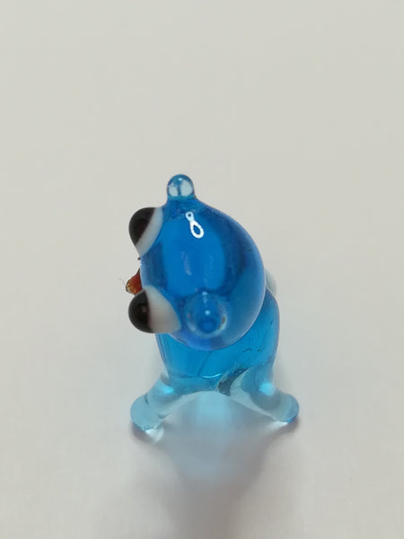 Miniature (Tiny) Pair Blue Glass Cats (Miniature, suitable for printer's tray)