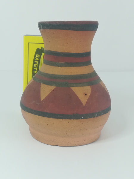 Miniature Oil Pot (Clay) Ndebele Design Brass (Miniature, suitable for printer's tray)