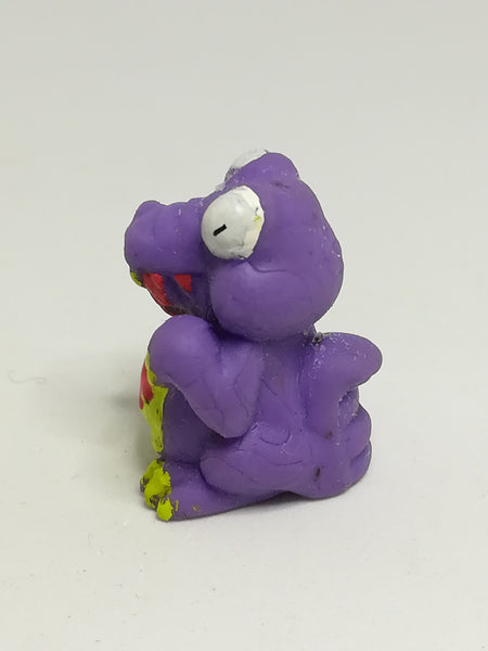 Miniature Purple & Green Pencil Popper Dinosaur Red Paint on Chin & Tummy (Miniature, suitable for printer's tray)