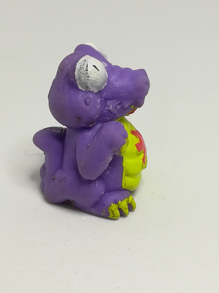 Miniature Purple & Green Pencil Popper Dinosaur Red Paint on Chin & Tummy (Miniature, suitable for printer's tray)