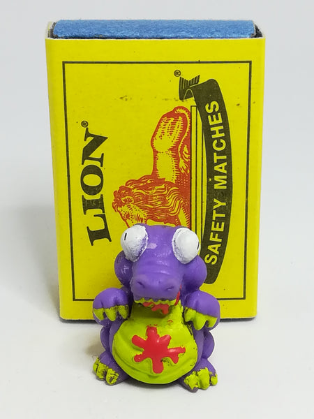 Miniature Purple & Green Pencil Popper Dinosaur Red Paint on Chin & Tummy (Miniature, suitable for printer's tray)