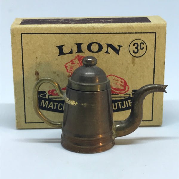 Miniature Brass Kettle with Lid (Miniature, suitable for printer's tray)
