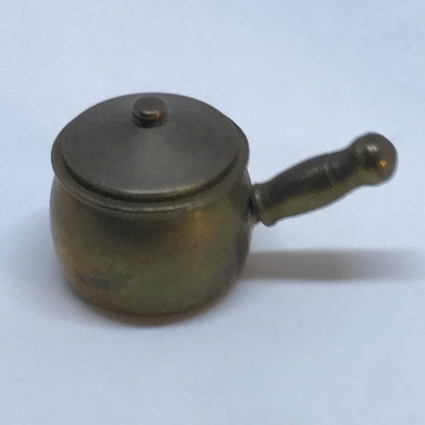 Miniature Brass Pot with Lid (Miniature, suitable for printer's tray)