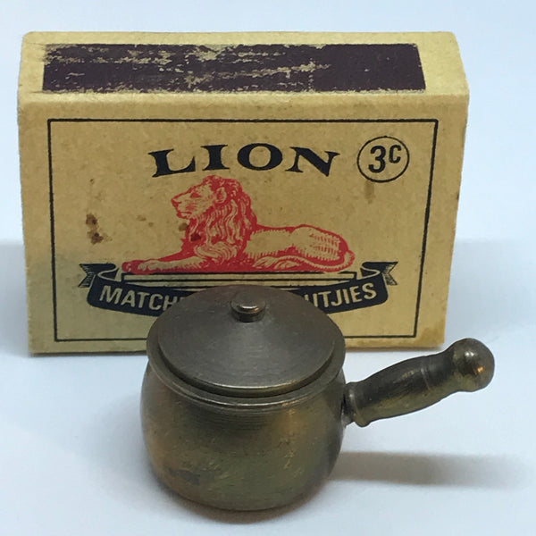 Miniature Brass Pot with Lid (Miniature, suitable for printer's tray)