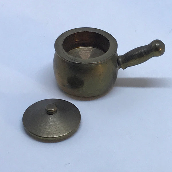 Miniature Brass Pot with Lid (Miniature, suitable for printer's tray)