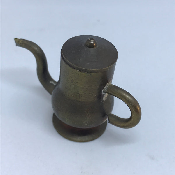 Miniature Brass Coffee Pot with Lid (Miniature, suitable for printer's tray)