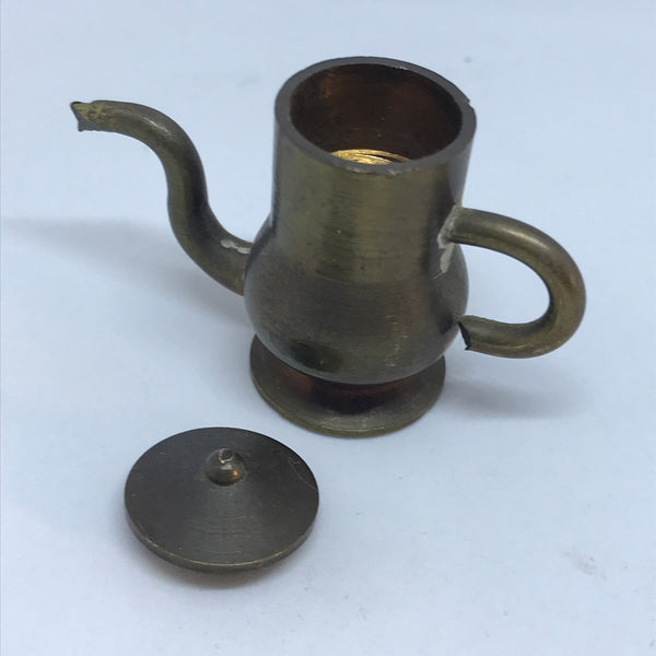 Miniature Brass Coffee Pot with Lid (Miniature, suitable for printer's tray)