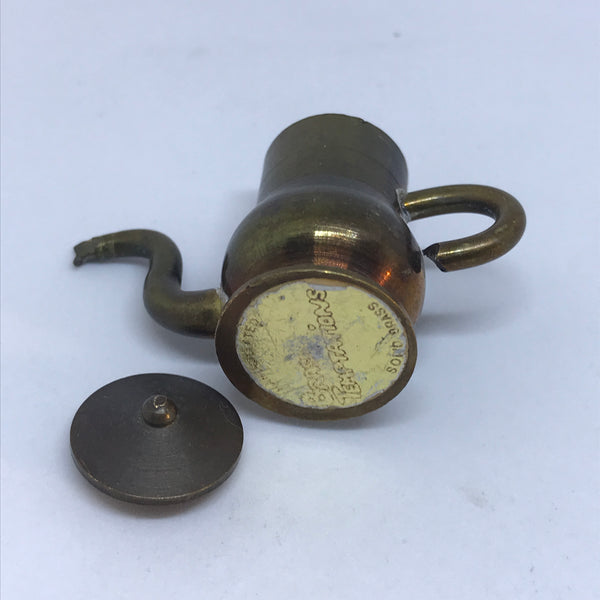 Miniature Brass Coffee Pot with Lid (Miniature, suitable for printer's tray)