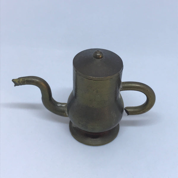 Miniature Brass Coffee Pot with Lid (Miniature, suitable for printer's tray)