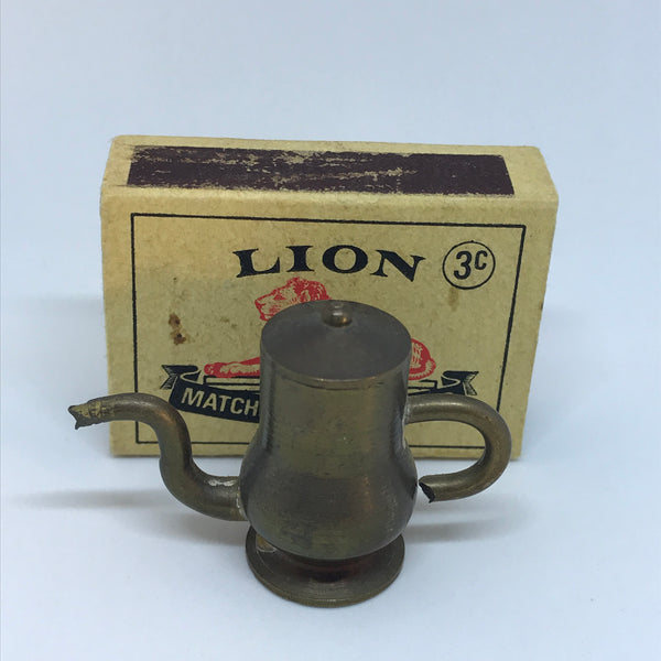 Miniature Brass Coffee Pot with Lid (Miniature, suitable for printer's tray)