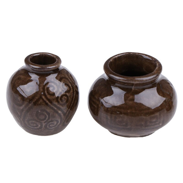 Miniature Earthenware Pots Stoneware Style (Miniature, suitable for printer's tray)