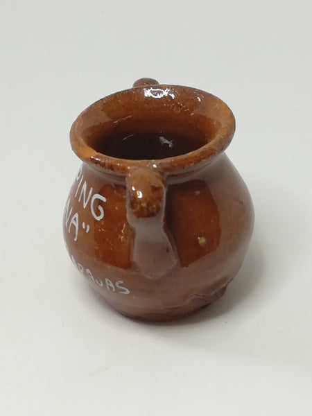 Miniature Ceramic Brown Vase/Flower Pot (Miniature, suitable for printer's tray)