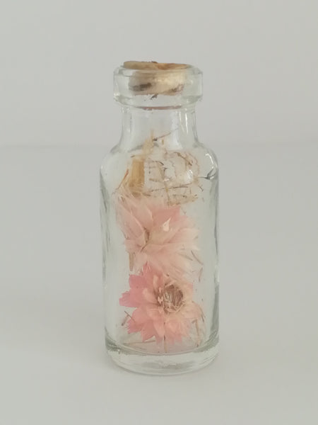 Miniature Bottle Glass Flowers Inside (Miniature, suitable for printer's tray)