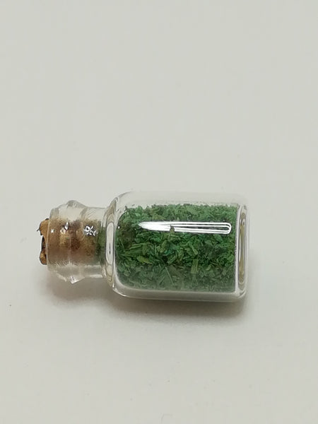 Miniature Dark Green Spice Bottle (Miniature, suitable for printer's tray)