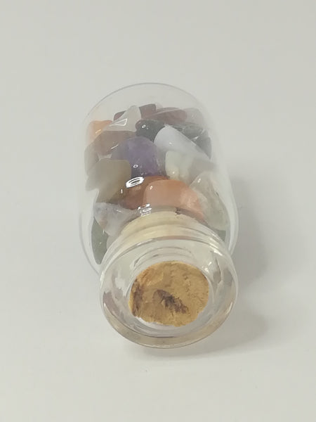 Miniature Glass Bottle filled with Mini Gemstones (Miniature, suitable for printer's tray)