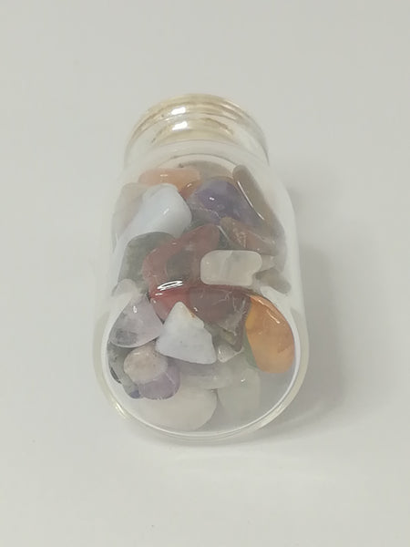 Miniature Glass Bottle filled with Mini Gemstones (Miniature, suitable for printer's tray)