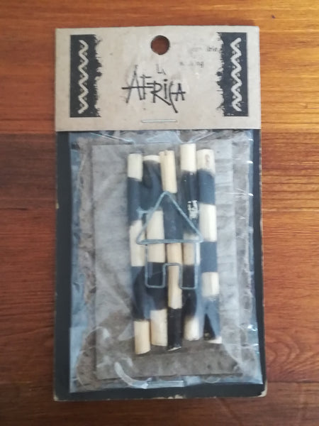 Embellishment on 'Recycled' Wire Faux Half Quill/Hut (Eco-Africa)