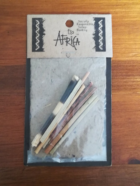 Embellishment on 'Recycled' Wood Sticks Assortment (Eco-Africa)