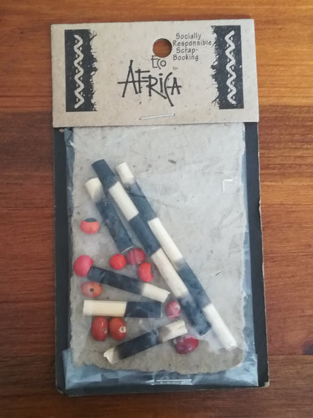 Embellishment on 'Recycled' Assortment of Seeds & Wood (Eco-Africa)