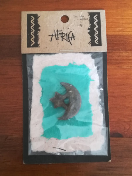 Embellishment on 'Recycled' Store Star/Moon on 'Recycled' (Eco-Africa)