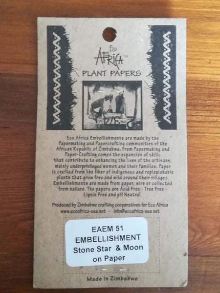 Embellishment on 'Recycled' Store Star/Moon on 'Recycled' (Eco-Africa)