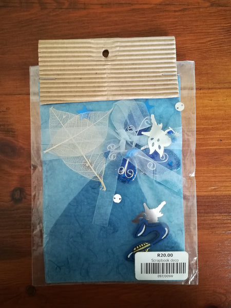 Embellishment on 'Recycled' Blue Butterfly on Blue Paper (Eco-Africa)