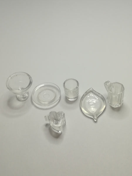 Miniature Plastic Crockery - 6 Pieces (Miniature, suitable for printer's tray)