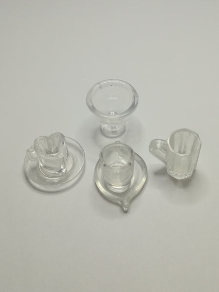 Miniature Plastic Crockery - 6 Pieces (Miniature, suitable for printer's tray)