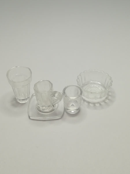 Miniature Plastic Crockery - 5 Pieces (Miniature, suitable for printer's tray)