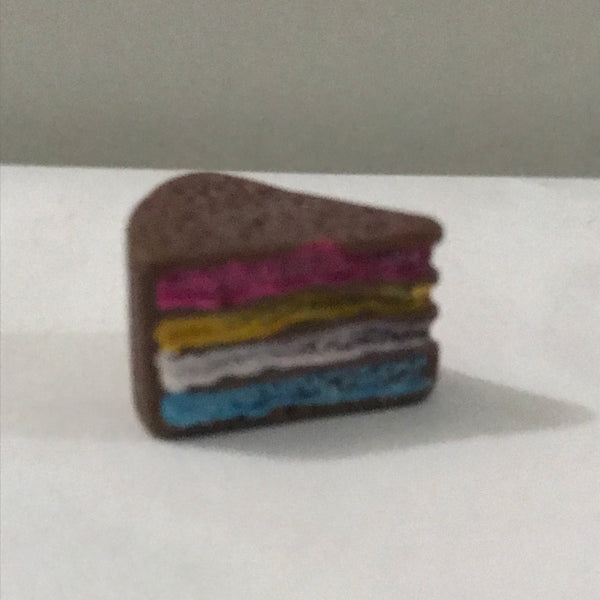 Miniature Chocolate Rainbow Cake Slice (Miniature, suitable for printer's tray)