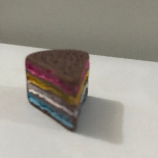 Miniature Chocolate Rainbow Cake Slice (Miniature, suitable for printer's tray)